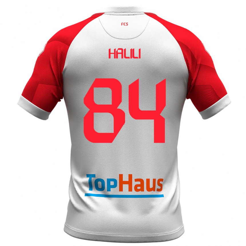 ילדים כדורגל רנאטו חלילי #84 לבן אדום ג'רזי ביתית 2025/26