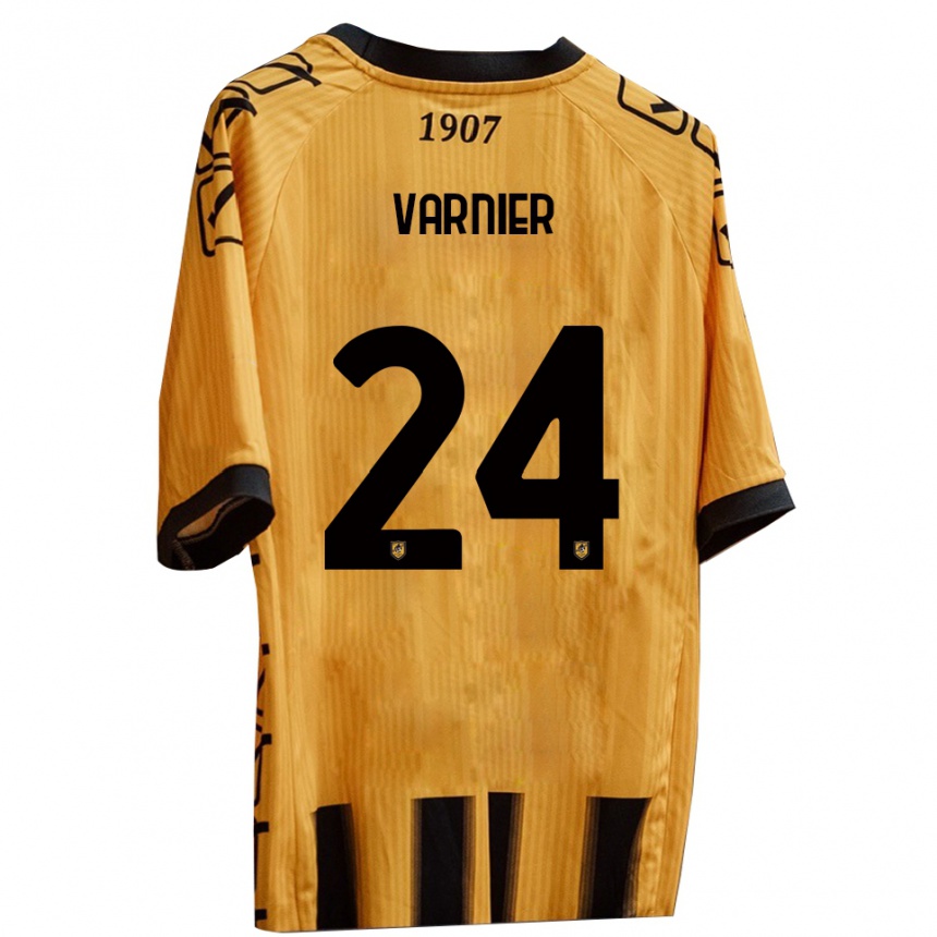 ילדים כדורגל מרקו ורניאר #24 צהוב שחור ג'רזי ביתית 2025/26
