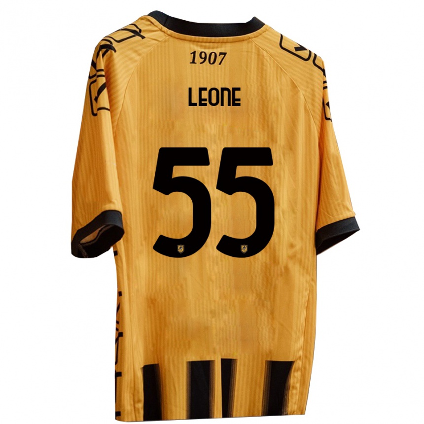 ילדים כדורגל ג'וזפה לאונה #55 צהוב שחור ג'רזי ביתית 2025/26