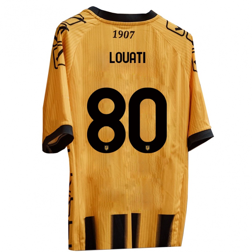 ילדים כדורגל אלסנדרו לואטי #80 צהוב שחור ג'רזי ביתית 2025/26