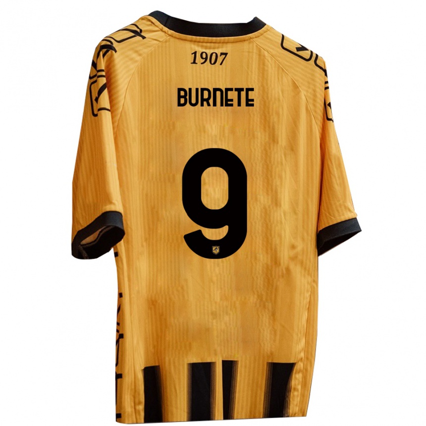 ילדים כדורגל נדיר ברנטה #9 צהוב שחור ג'רזי ביתית 2025/26 ילדים כדורגל נדיר ברנטה #9 צהוב שחור ג'רזי ביתית 2025/26