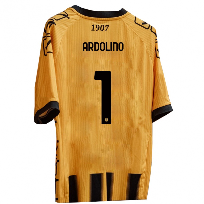 ילדים כדורגל Antonio Ardolino #1 צהוב שחור ג'רזי ביתית 2025/26