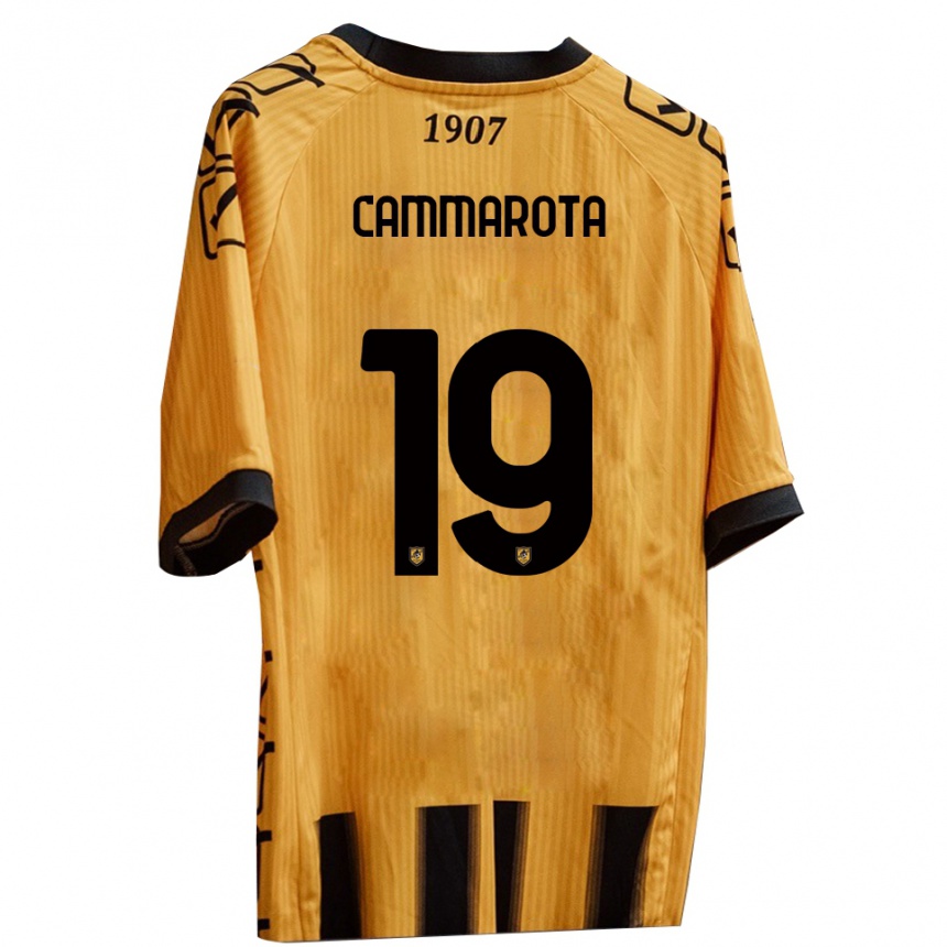 ילדים כדורגל Vincenzo Cammarota #19 צהוב שחור ג'רזי ביתית 2025/26