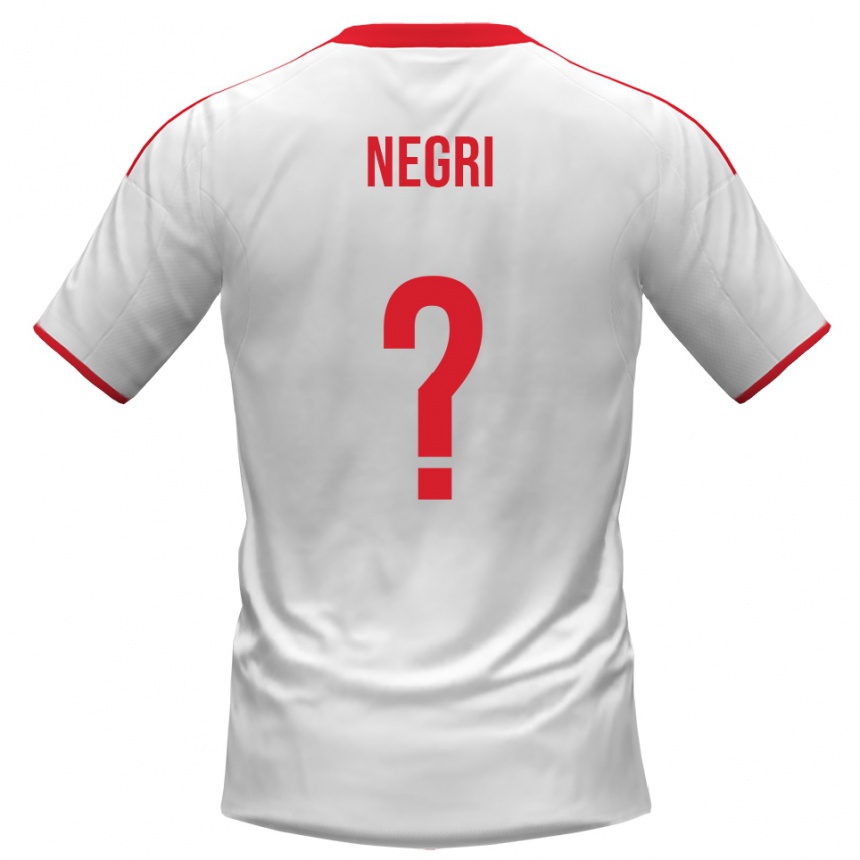 ילדים כדורגל Filippo Negri #0 לבן אדום ג'רזי ביתית 2025/26