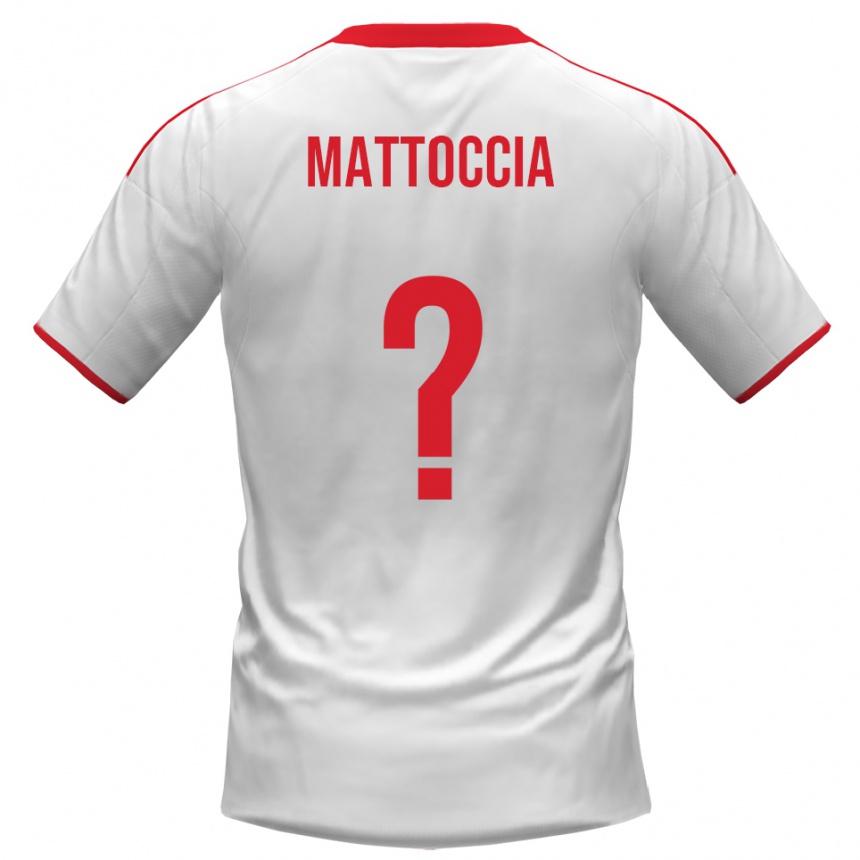 ילדים כדורגל Riccardo Mattoccia #0 לבן אדום ג'רזי ביתית 2025/26