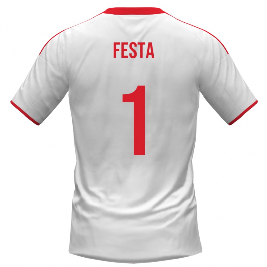 ילדים כדורגל מרקו פסטה #1 לבן אדום ג'רזי ביתית 2025/26