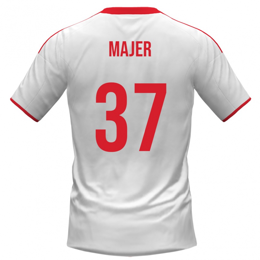 ילדים כדורגל ז'אן מאייר #37 לבן אדום ג'רזי ביתית 2025/26