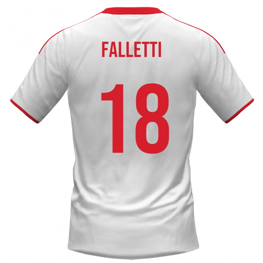 ילדים כדורגל סזאר פאלטי #18 לבן אדום ג'רזי ביתית 2025/26