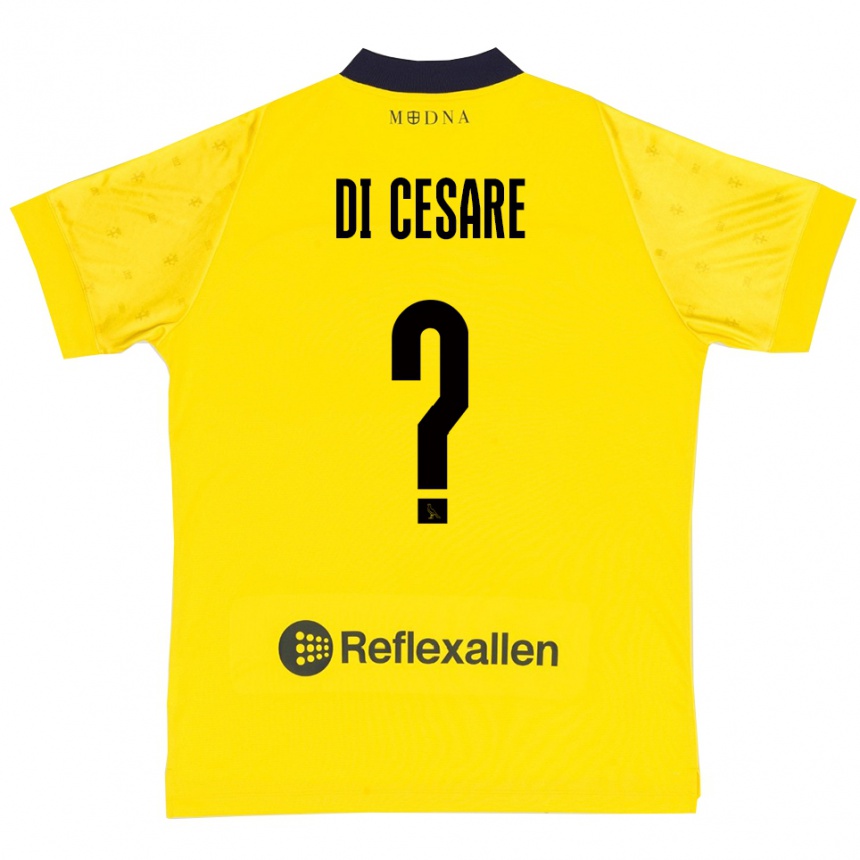 ילדים כדורגל Gabriele Di Cesare #0 צהוב כחול נייבי ג'רזי ביתית 2025/26