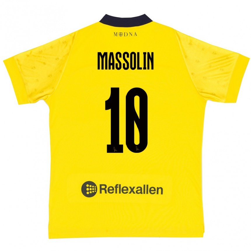 ילדים כדורגל יאניס מסלן #10 צהוב כחול נייבי ג'רזי ביתית 2025/26