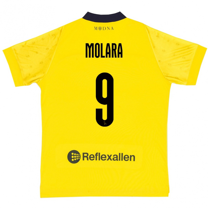 ילדים כדורגל כריסטיאן מולרה #9 צהוב כחול נייבי ג'רזי ביתית 2025/26