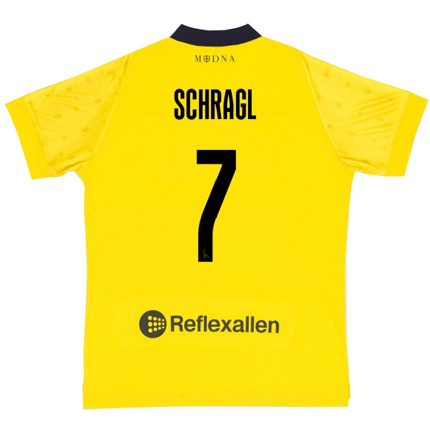 ילדים כדורגל ג׳אקוב שראגל #7 צהוב כחול נייבי ג'רזי ביתית 2025/26