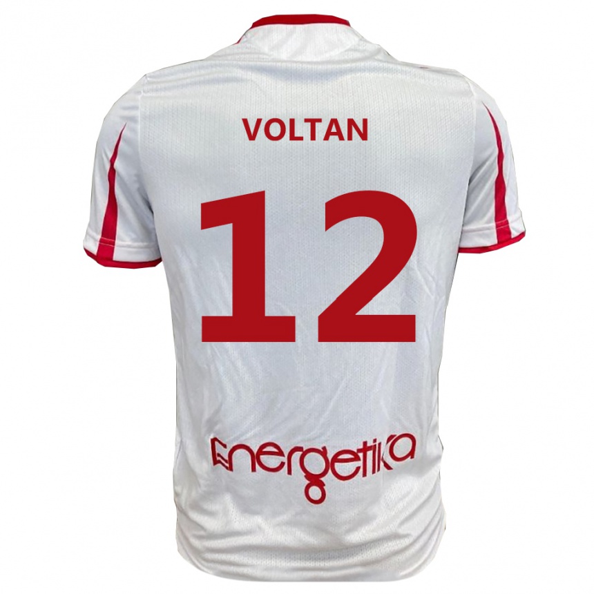 ילדים כדורגל מיקלה וולטן #12 לבן אדום ג'רזי ביתית 2025/26