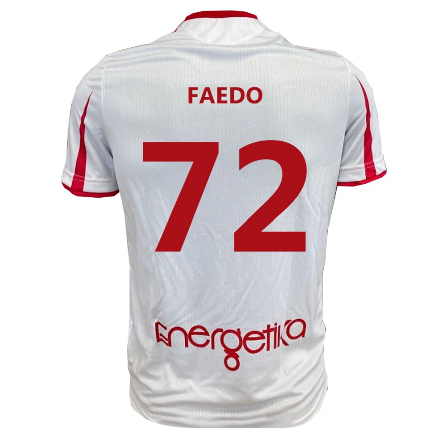 ילדים כדורגל קרלו פאדו #72 לבן אדום ג'רזי ביתית 2025/26