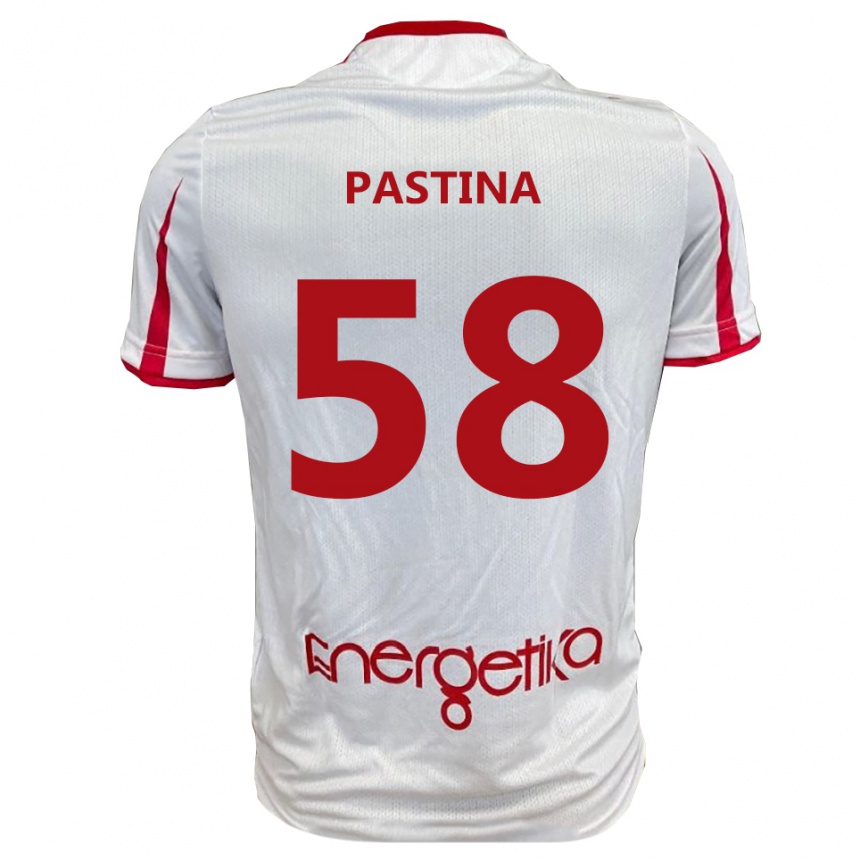 ילדים כדורגל כריסטיאן פסטינה #58 לבן אדום ג'רזי ביתית 2025/26