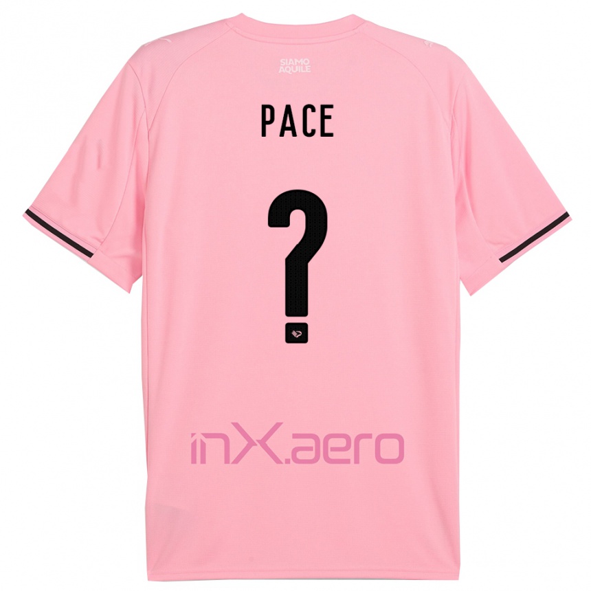 ילדים כדורגל Andrea Pace #0 ורוד שחור ג'רזי ביתית 2025/26