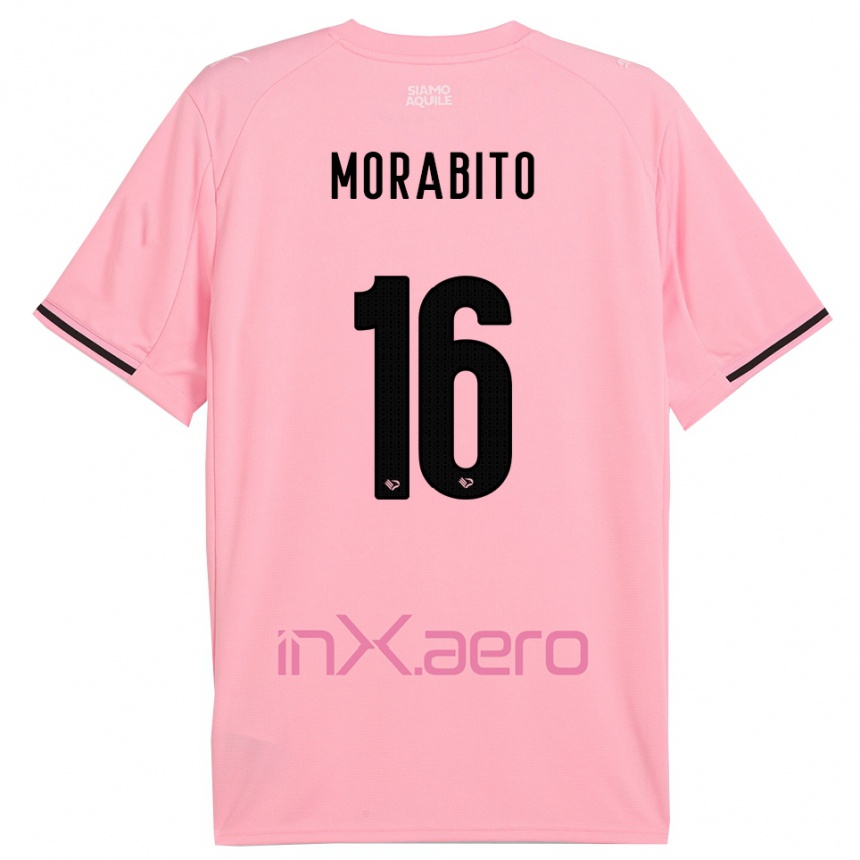 ילדים כדורגל Gioele Maria Morabito #16 ורוד שחור ג'רזי ביתית 2025/26