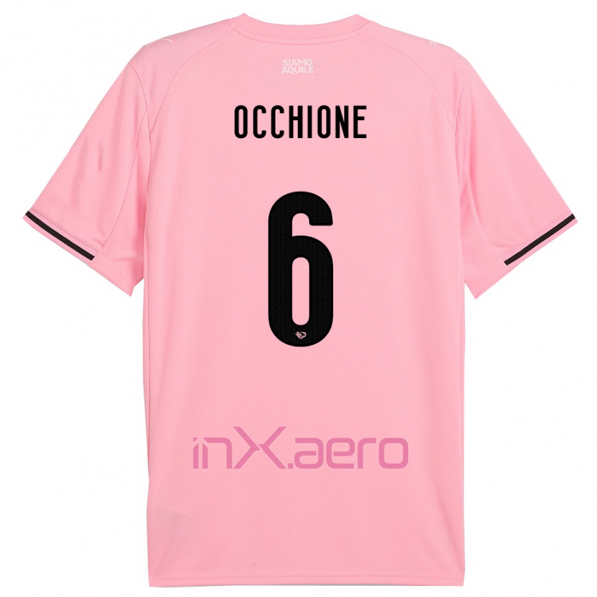ילדים כדורגל Andrea Occhione #6 ורוד שחור ג'רזי ביתית 2025/26