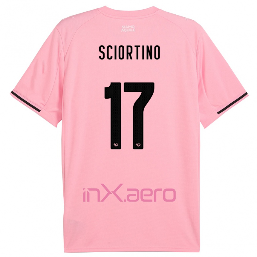 ילדים כדורגל ריקרדו שטינו #17 ורוד שחור ג'רזי ביתית 2025/26