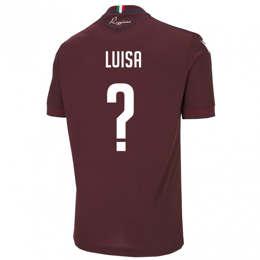 ילדים כדורגל Cagossi Luisa #0 בורגונדי לבן ג'רזי ביתית 2025/26