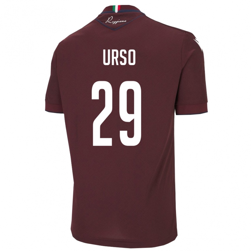 ילדים כדורגל אוליבר אורסו #29 בורגונדי לבן ג'רזי ביתית 2025/26