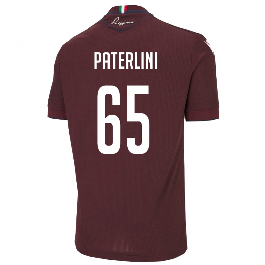 ילדים כדורגל פדריקו פטרליני #65 בורגונדי לבן ג'רזי ביתית 2025/26