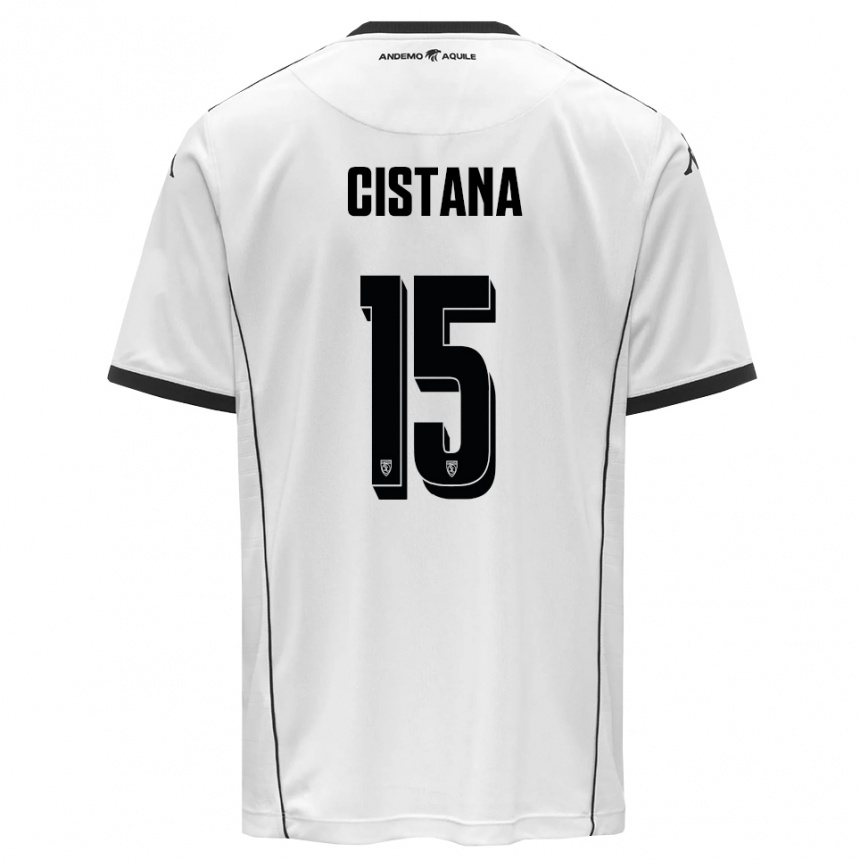 ילדים כדורגל Andrea Cistana #15 לבן שחור ג'רזי ביתית 2025/26