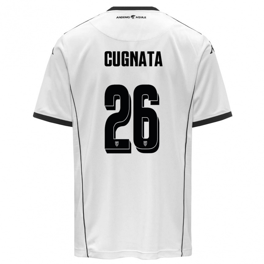 ילדים כדורגל Christian Cugnata #26 לבן שחור ג'רזי ביתית 2025/26