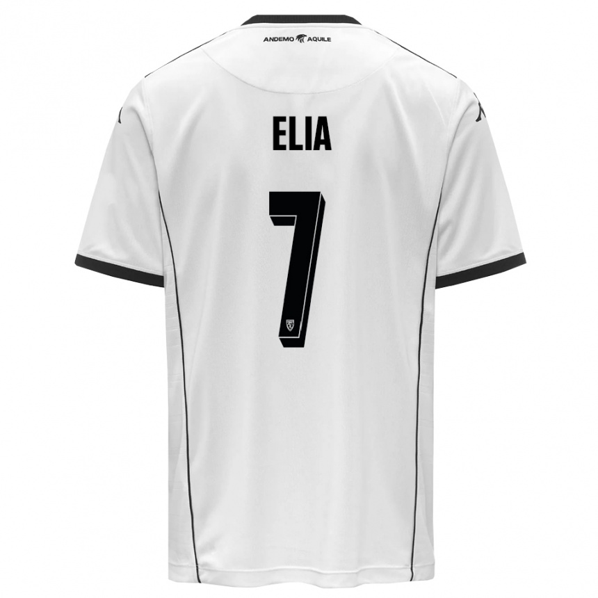 ילדים כדורגל סלבטורה אליה #7 לבן שחור ג'רזי ביתית 2025/26