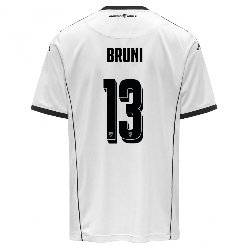 ילדים כדורגל Filippo Bruni #13 לבן שחור ג'רזי ביתית 2025/26