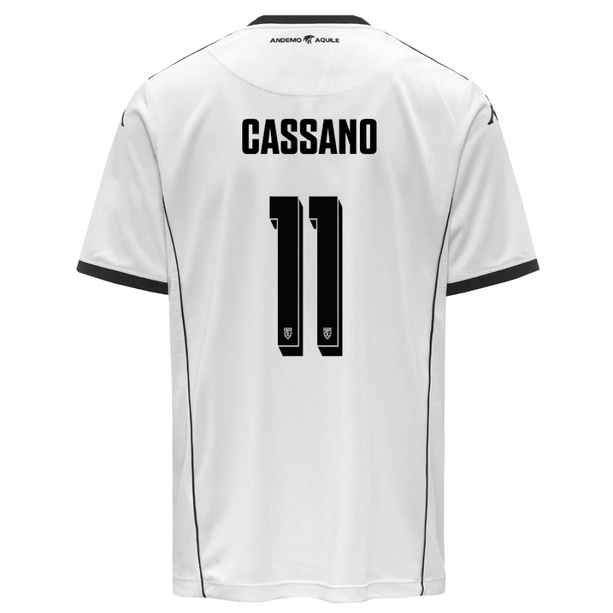 ילדים כדורגל Armando Cassano #11 לבן שחור ג'רזי ביתית 2025/26