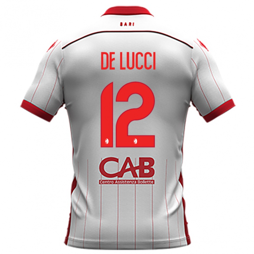 ילדים כדורגל פאולו אנטוניו די לוצ׳י #12 לבן אדום ג'רזי ביתית 2025/26