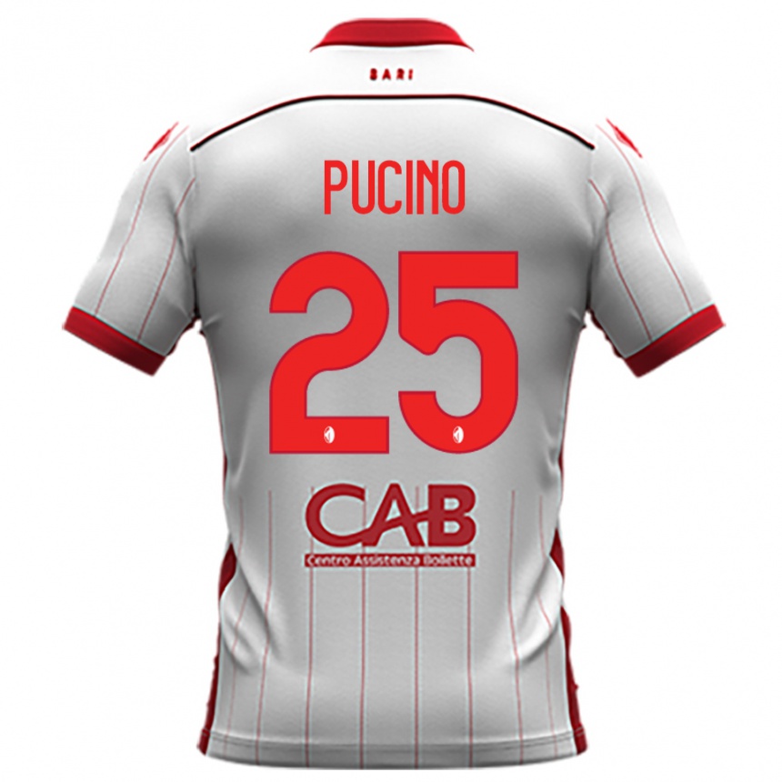 ילדים כדורגל רפאלה פוצ'ינו #25 לבן אדום ג'רזי ביתית 2025/26