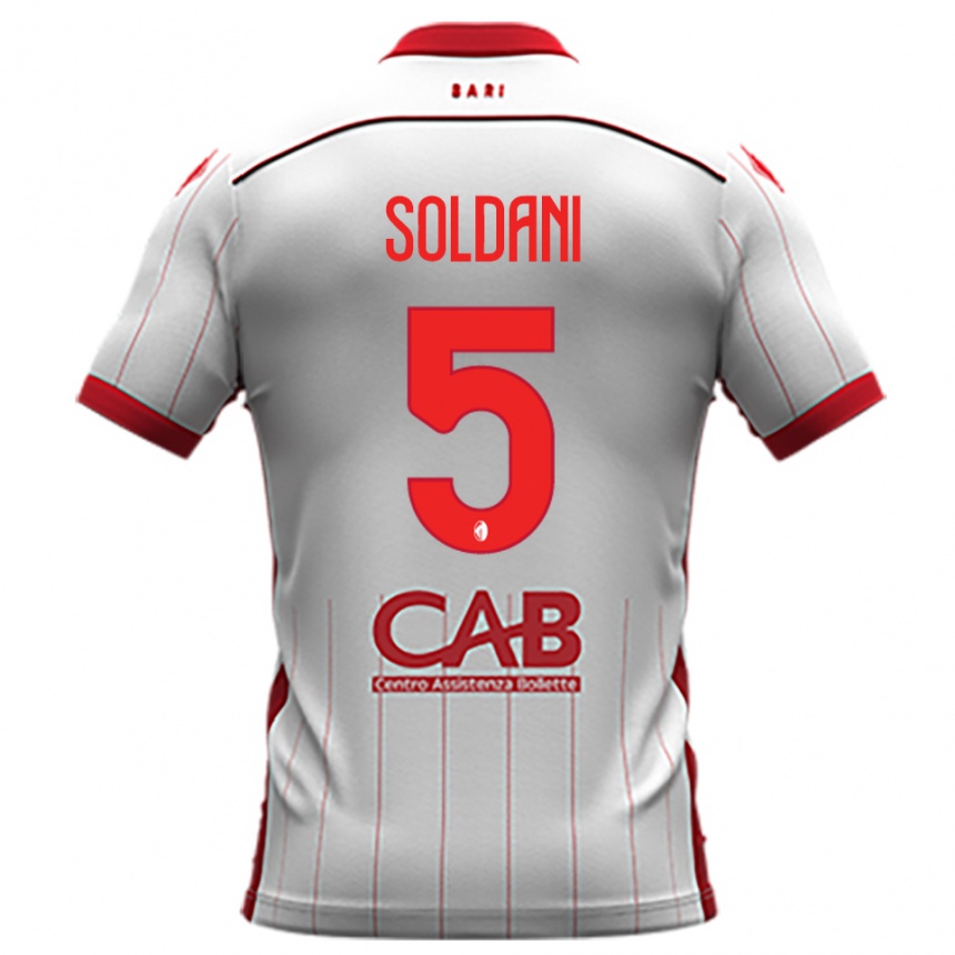 ילדים כדורגל Mauro Soldani #5 לבן אדום ג'רזי ביתית 2025/26