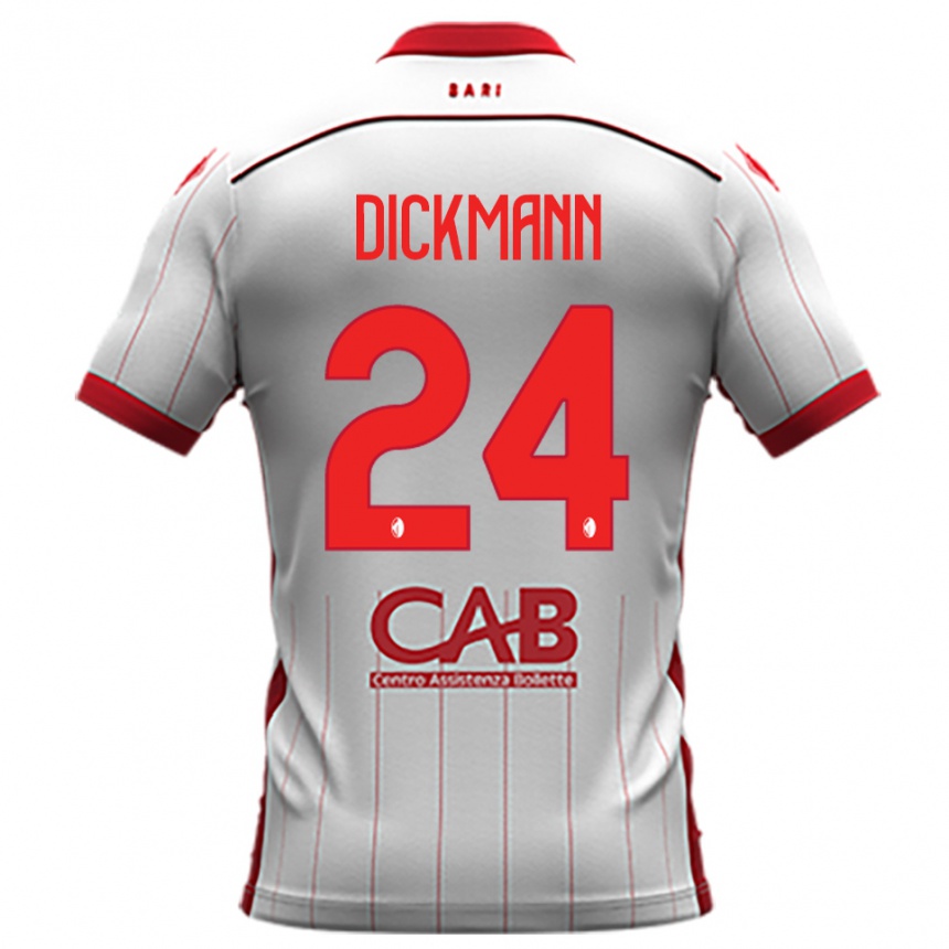ילדים כדורגל לורנצו דיקמן #24 לבן אדום ג'רזי ביתית 2025/26