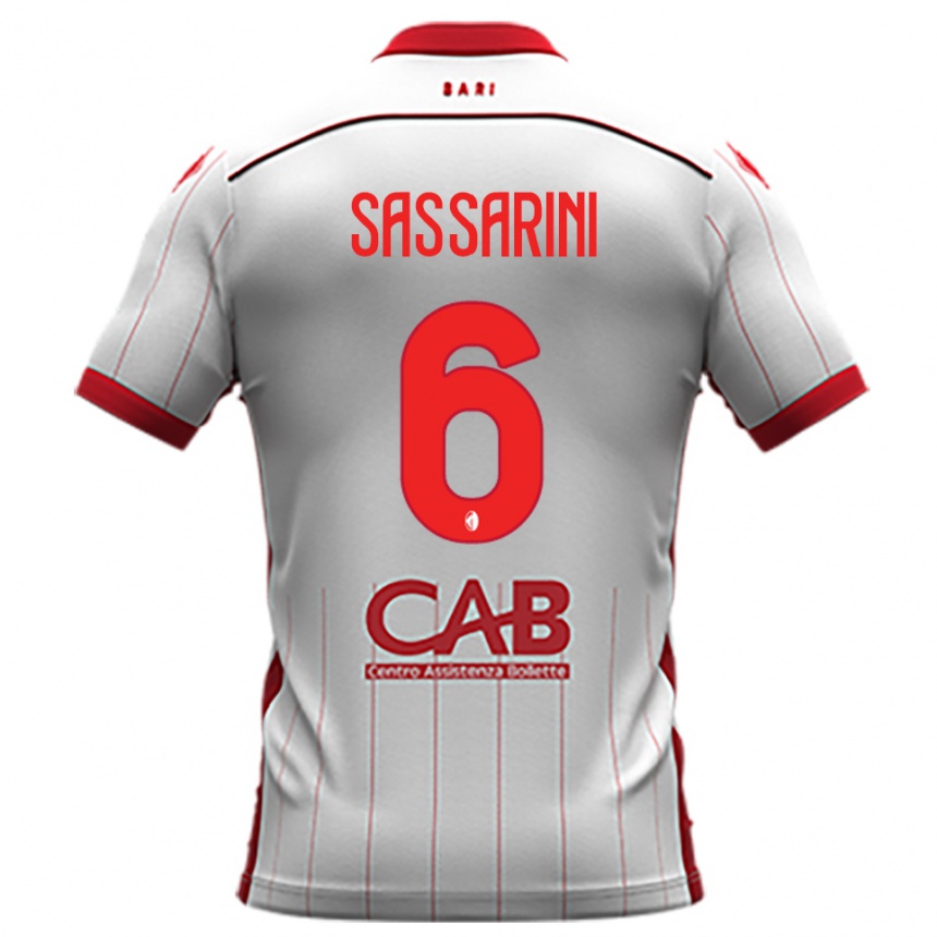 ילדים כדורגל לוקה ססריני #6 לבן אדום ג'רזי ביתית 2025/26