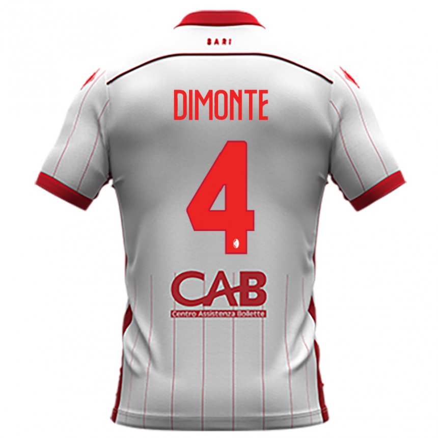 ילדים כדורגל Paolo Dimonte #4 לבן אדום ג'רזי ביתית 2025/26