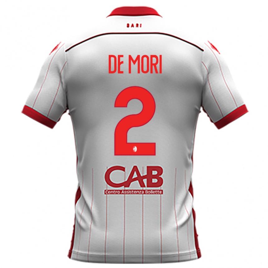 ילדים כדורגל אדוארדו די מורי #2 לבן אדום ג'רזי ביתית 2025/26