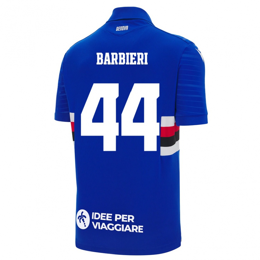 ילדים כדורגל Alice Barbieri #44 כחול לבן ג'רזי ביתית 2025/26