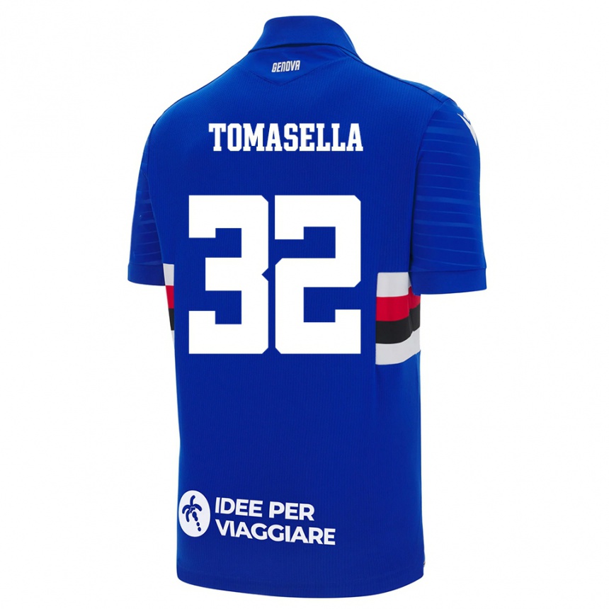ילדים כדורגל מטיה טומסלה #32 כחול לבן ג'רזי ביתית 2025/26