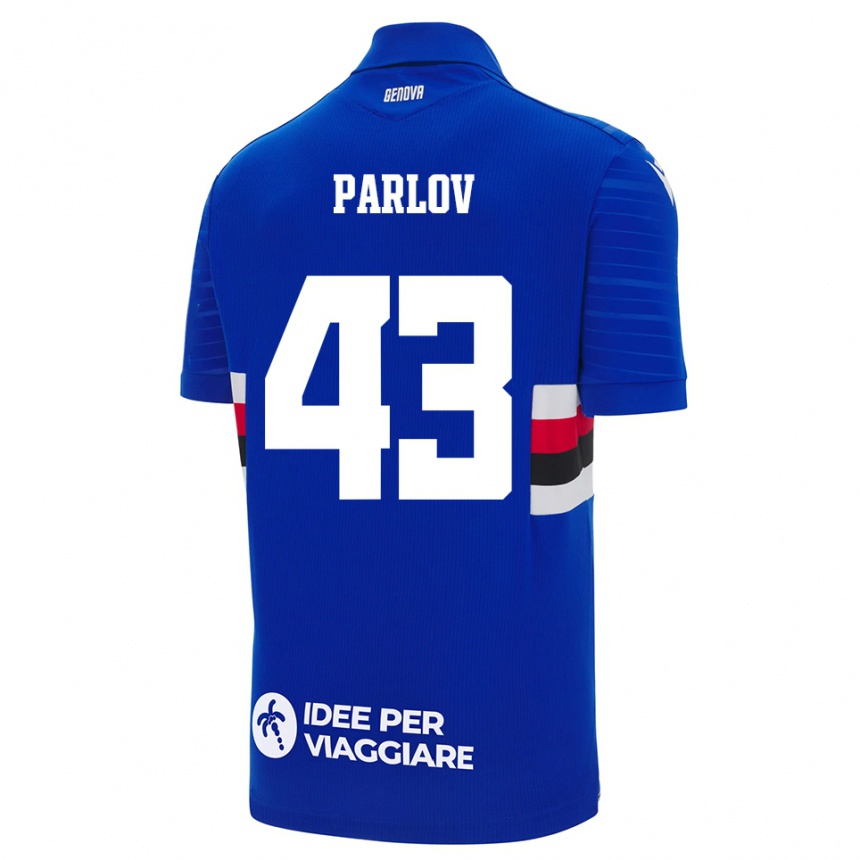ילדים כדורגל Benjamin Parlov #43 כחול לבן ג'רזי ביתית 2025/26