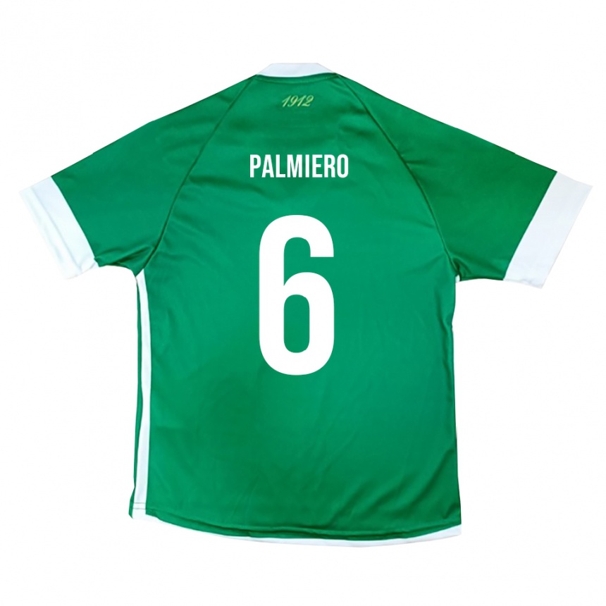 ילדים כדורגל לוקה פאלמיירו #6 ירוק לבן ג'רזי ביתית 2025/26