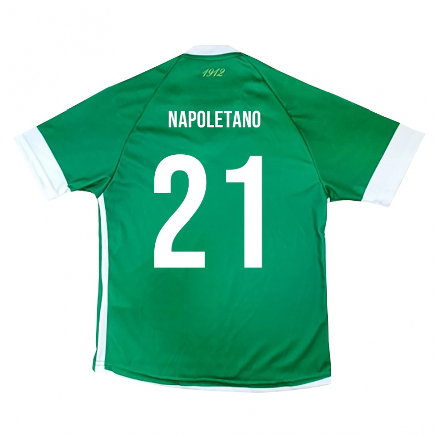 ילדים כדורגל Jordan Napoletano #21 ירוק לבן ג'רזי ביתית 2025/26