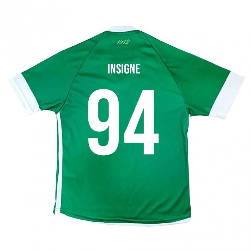 ילדים כדורגל רוברטו אינסינייה #94 ירוק לבן ג'רזי ביתית 2025/26