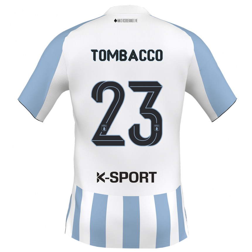 ילדים כדורגל Federico Tombacco #23 לבן כחול שמיים ג'רזי ביתית 2025/26