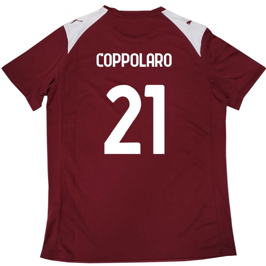 ילדים כדורגל מאורו קופולארו #21 בורדו לבן ג'רזי ביתית 2025/26