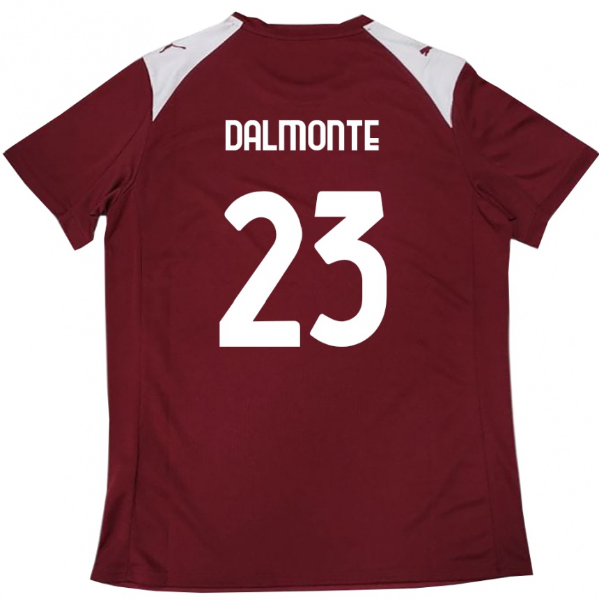 ילדים כדורגל ניקולה דלמונטה #23 בורדו לבן ג'רזי ביתית 2025/26