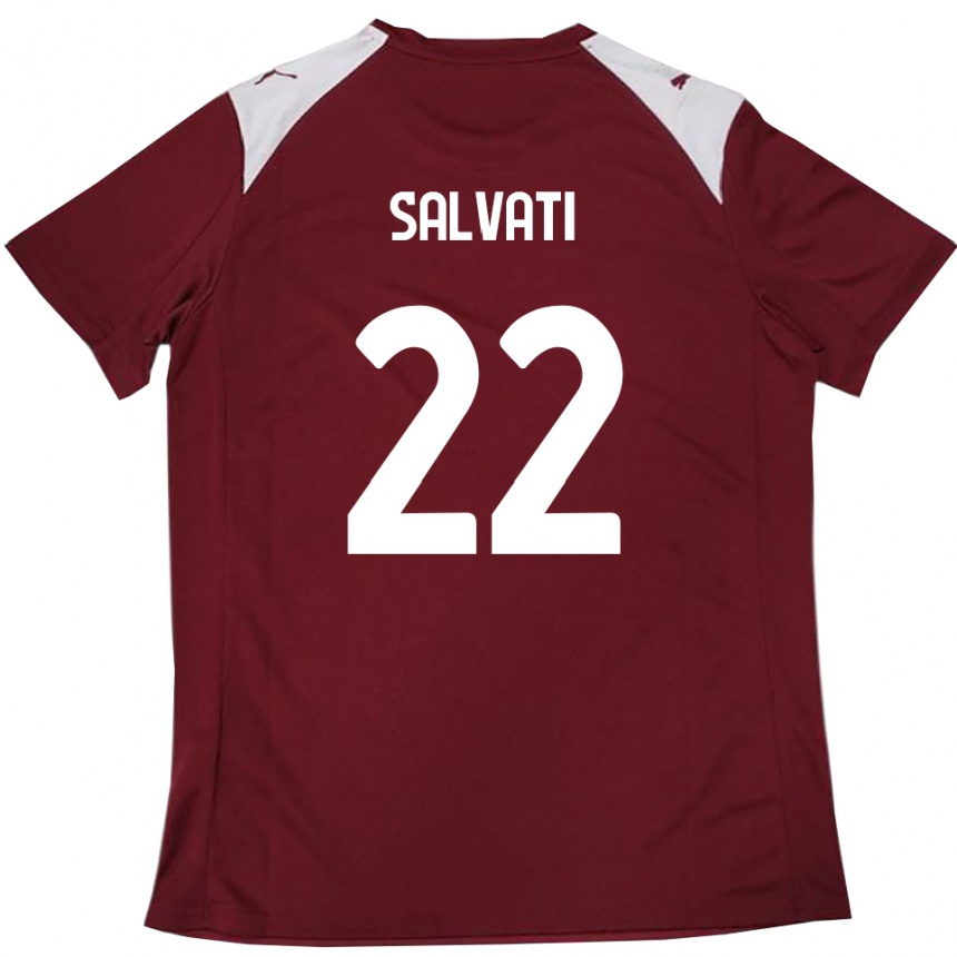 ילדים כדורגל גרגוריו סלבאטי #22 בורדו לבן ג'רזי ביתית 2025/26