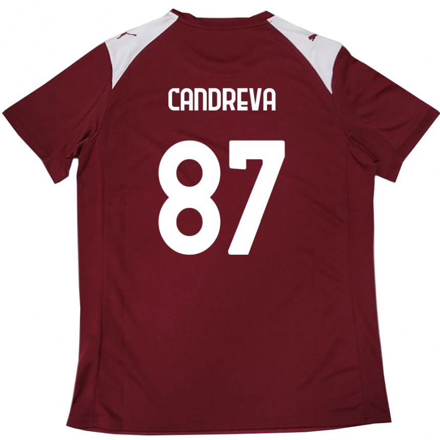 ילדים כדורגל אנטוניו קנדרבה #87 בורדו לבן ג'רזי ביתית 2025/26