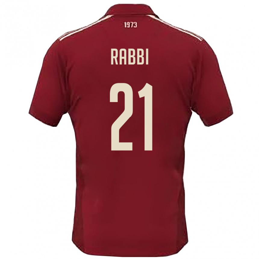 ילדים כדורגל סימונה רבי #21 בורדו לבן ג'רזי ביתית 2025/26